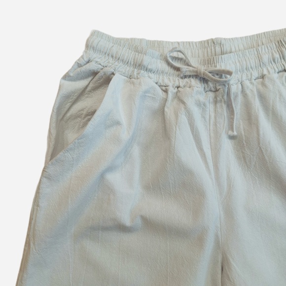 TRUE WHITE PANTS ~ Wide-Leg Pant w/Elastic Drawstring Waist and Pockets size M - Picture 5 of 8